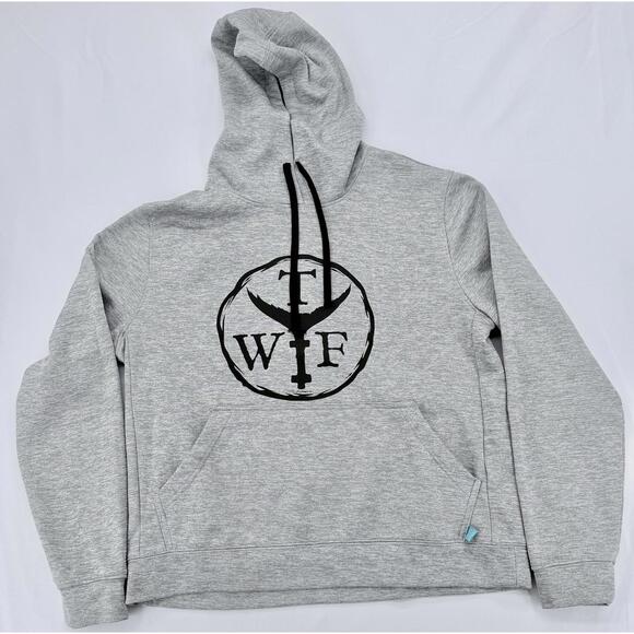 Other - What The Fin Performance Fabric Hoodie Medium Gray Casual Fit Polyester